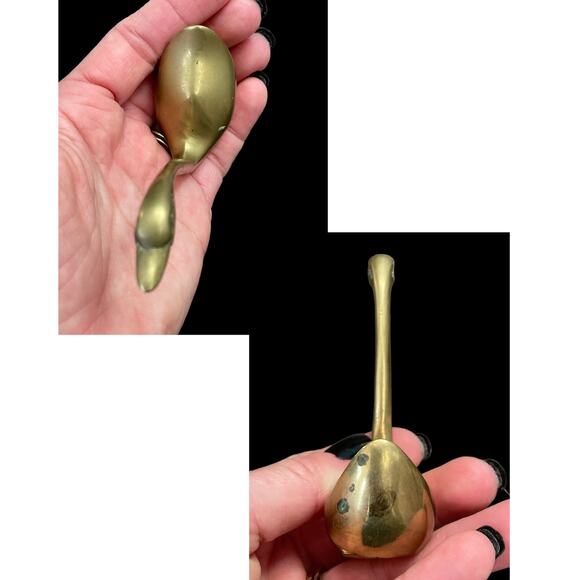 Brass Swan Ring Holder Figure Vintage Korea Long Neck Goose Needs Cleaning READ - Picture 12 of 13